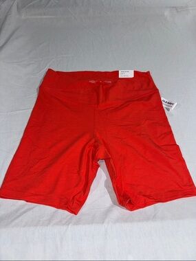 Old Navy Bright Red Performance Bike Shorts